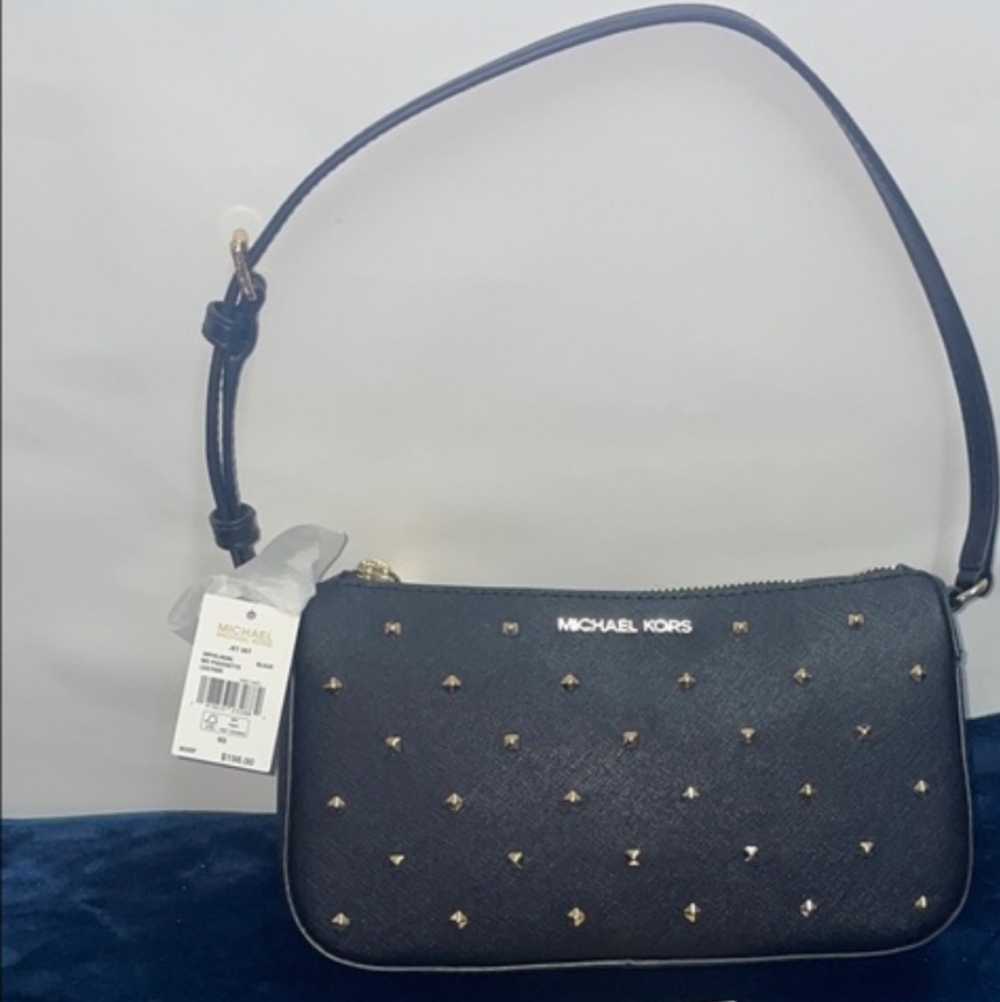 NWT ‘Jet Set’ Michael Kors Medium Leather Pouchette